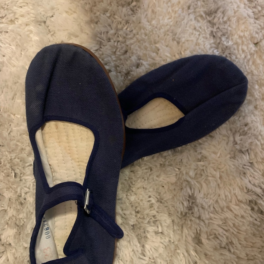 Girls Blue China doll shoes.